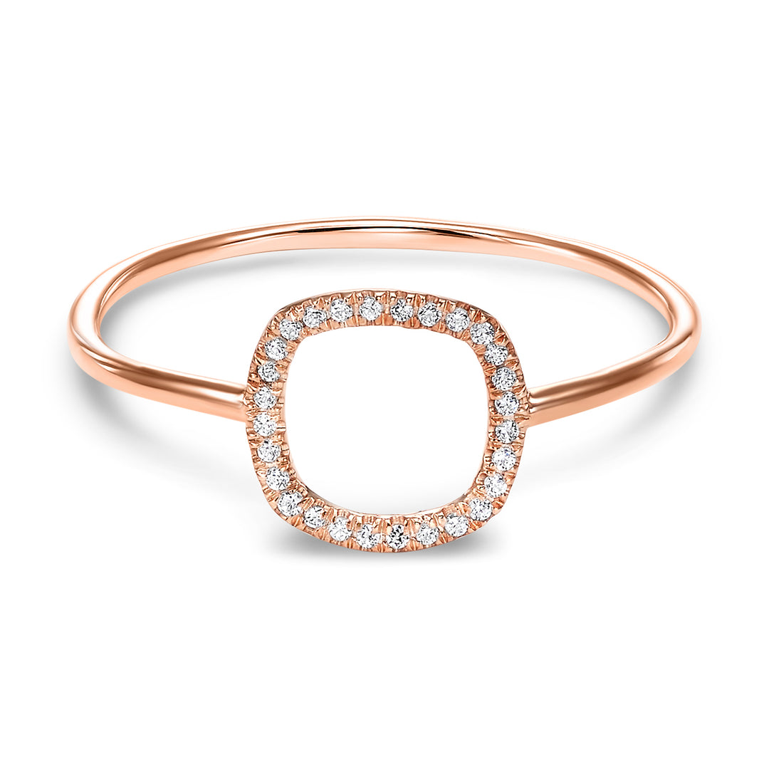 14Kt Rose Gold Diamond 1/20Ctw Ring
