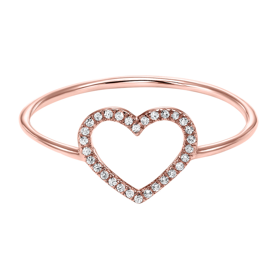 14Kt Rose Gold Diamond 1/20Ctw Ring