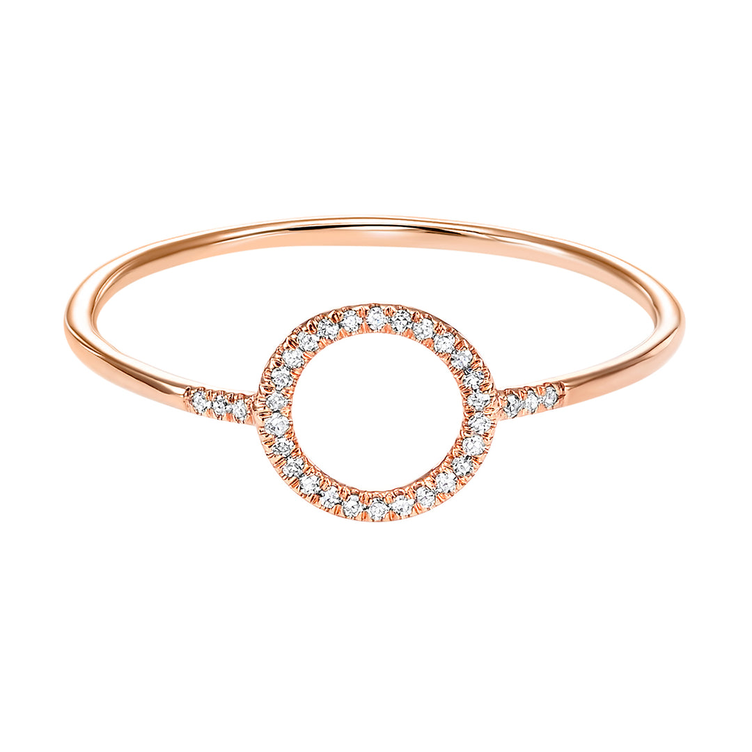 14Kt Rose Gold Diamond 1/20Ctw Ring