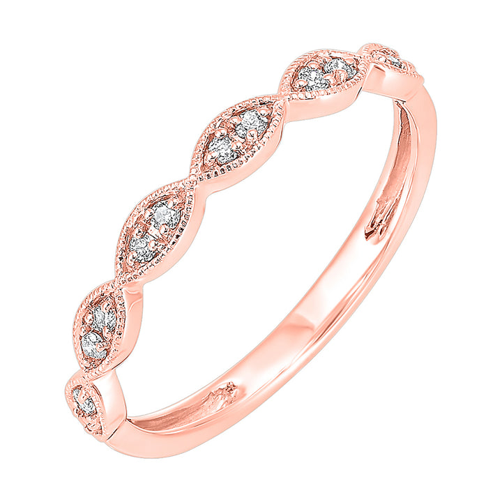 10Kt Rose Gold Diamond 1/10Ctw Ring