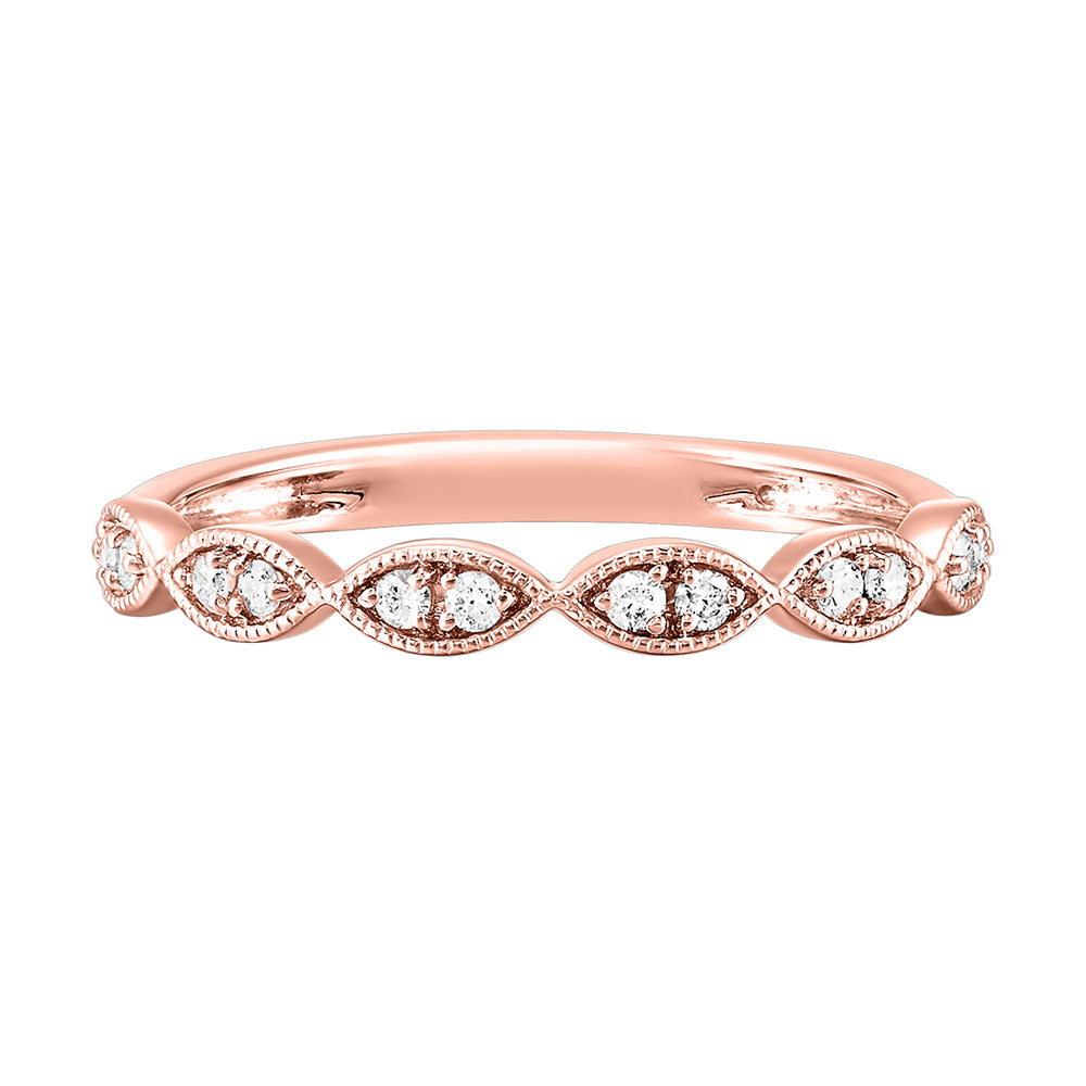 10Kt Rose Gold Diamond 1/10Ctw Ring