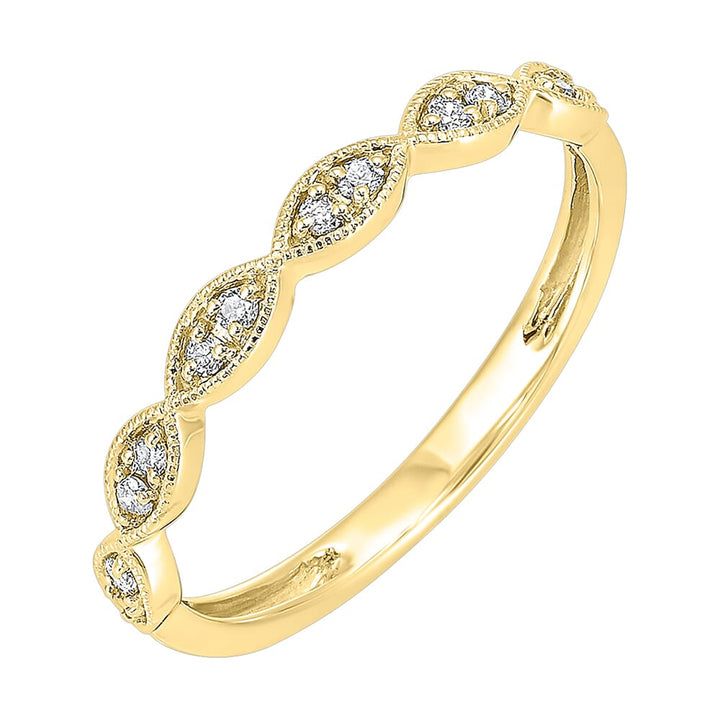 14Kt Yellow Gold Diamond 1/10Ctw Ring