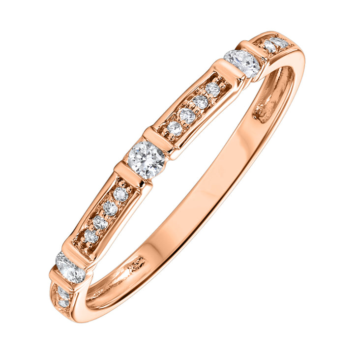 10Kt Rose Gold Diamond 1/6Ctw Ring