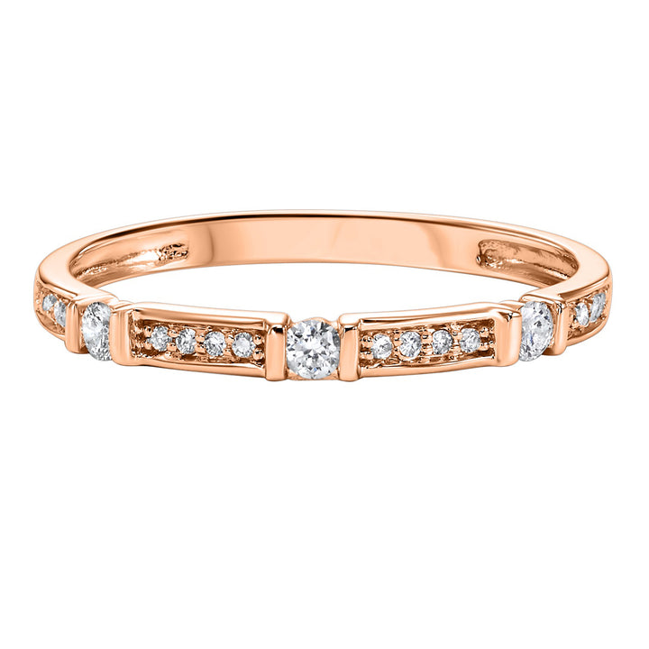 10Kt Rose Gold Diamond 1/6Ctw Ring