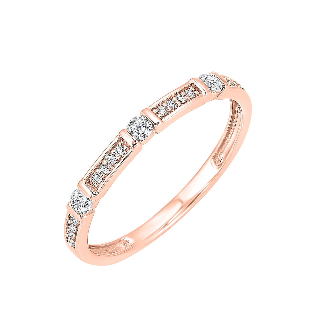 10Kt Rose Gold Diamond 1/6Ctw Ring
