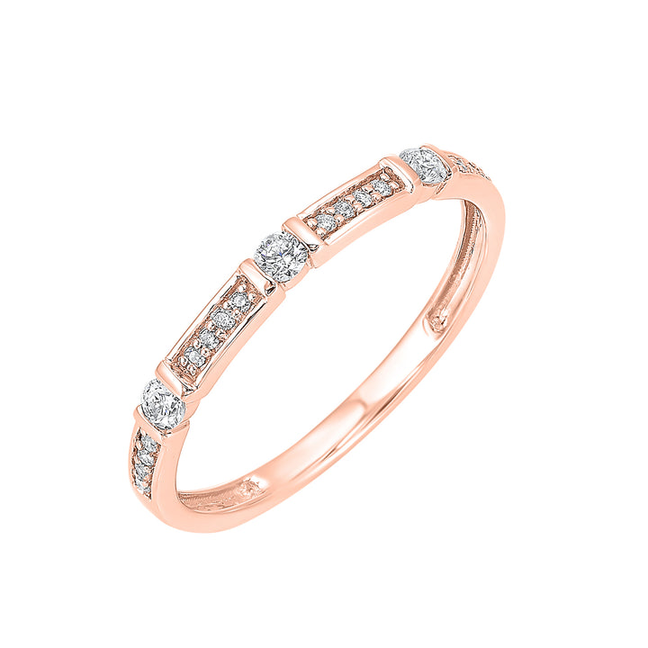 10Kt Rose Gold Diamond 1/6Ctw Ring