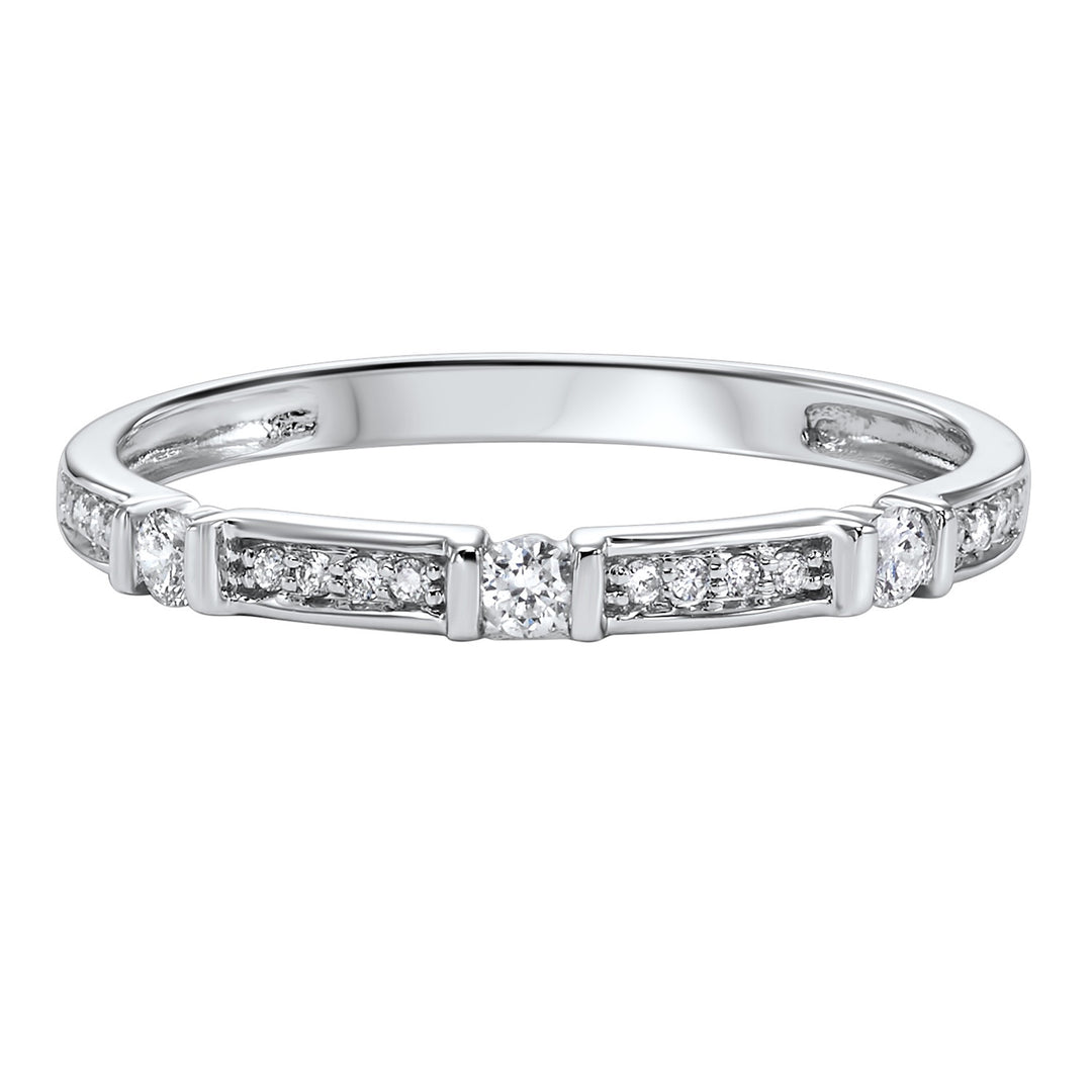 10Kt White Gold Diamond 1/6Ctw Ring