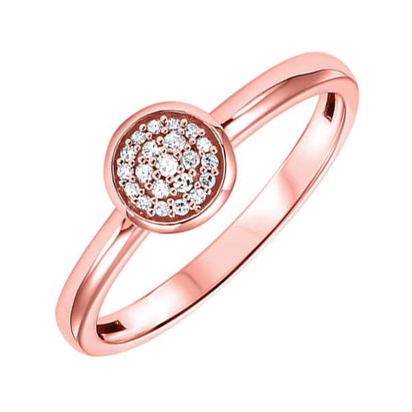 10Kt Rose Gold Diamond 1/12Ctw Ring