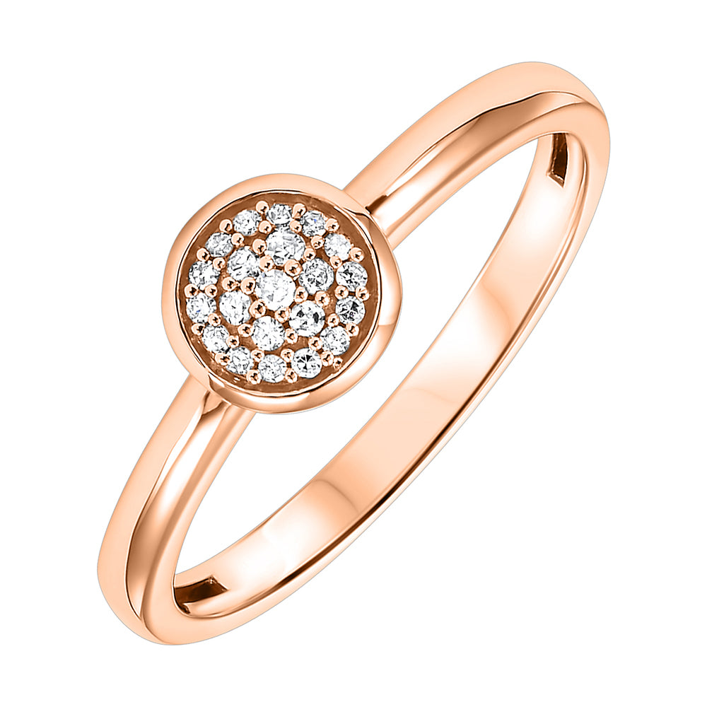 10Kt Rose Gold Diamond 1/12Ctw Ring