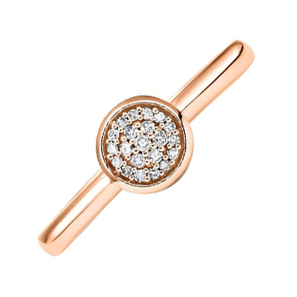 14Kt Rose Gold Diamond 1/12Ctw Ring