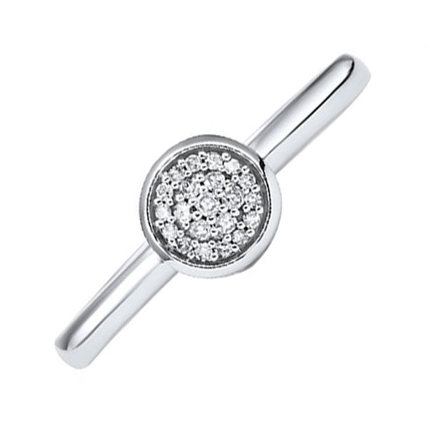 14Kt White Gold Diamond 1/12Ctw Ring