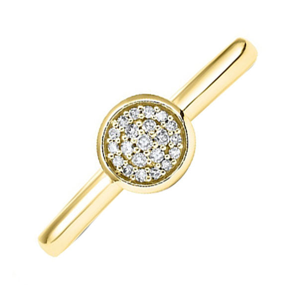 14Kt Yellow Gold Diamond 1/12Ctw Ring