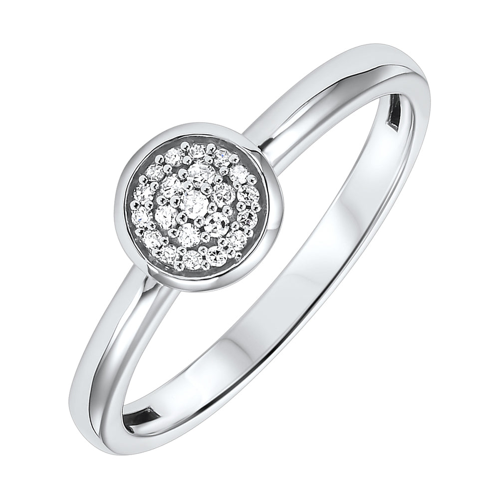 14Kt White Gold Diamond 1/12Ctw Ring