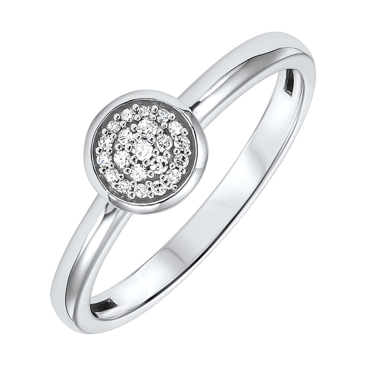 14Kt White Gold Diamond 1/12Ctw Ring