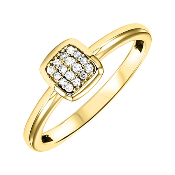 10Kt Yellow Gold Diamond 1/12Ctw Ring