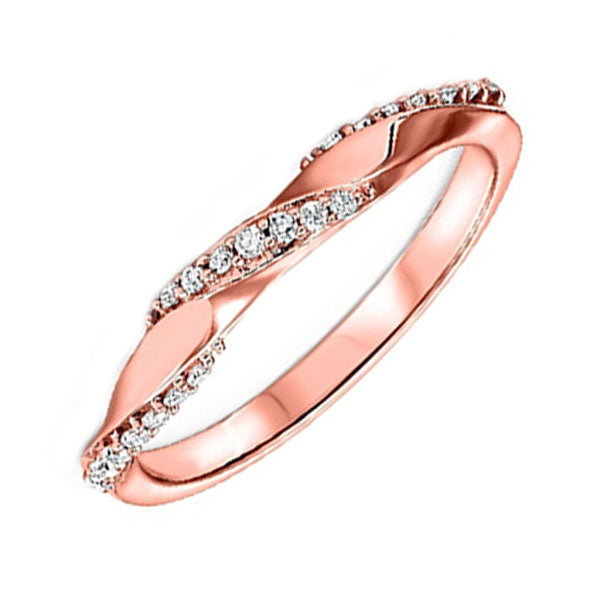 14Kt Rose Gold Diamond 1/8Ctw Ring