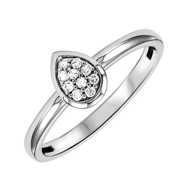 10Kt White Gold Diamond 1/10Ctw Ring