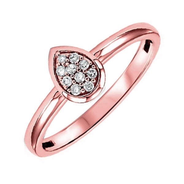14Kt Rose Gold Diamond 1/10Ctw Ring