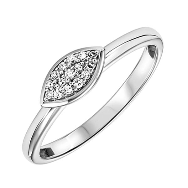14Kt White Gold Diamond 1/12Ctw Ring