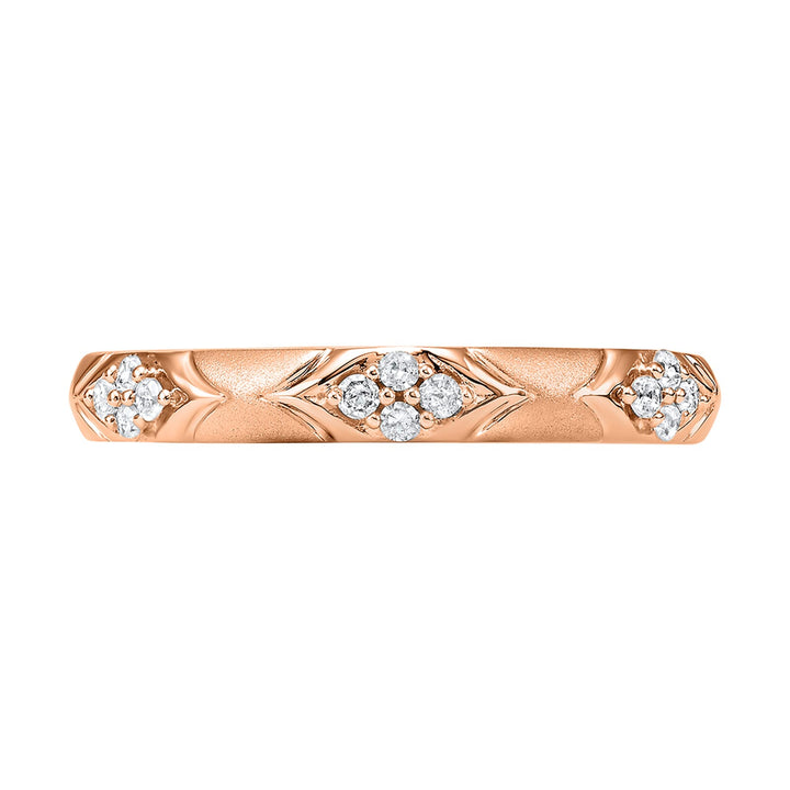 14Kt Rose Gold Diamond 1/8Ctw Ring