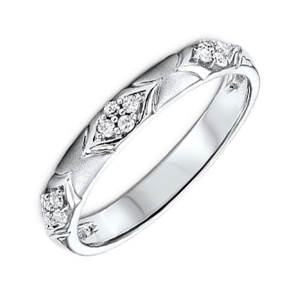 14Kt White Gold Diamond 1/8Ctw Ring