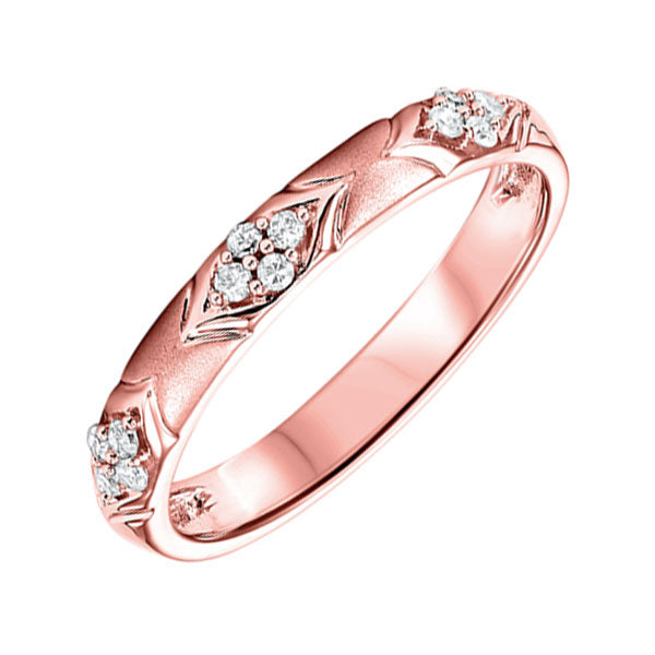 10Kt Rose Gold Diamond 1/8Ctw Ring