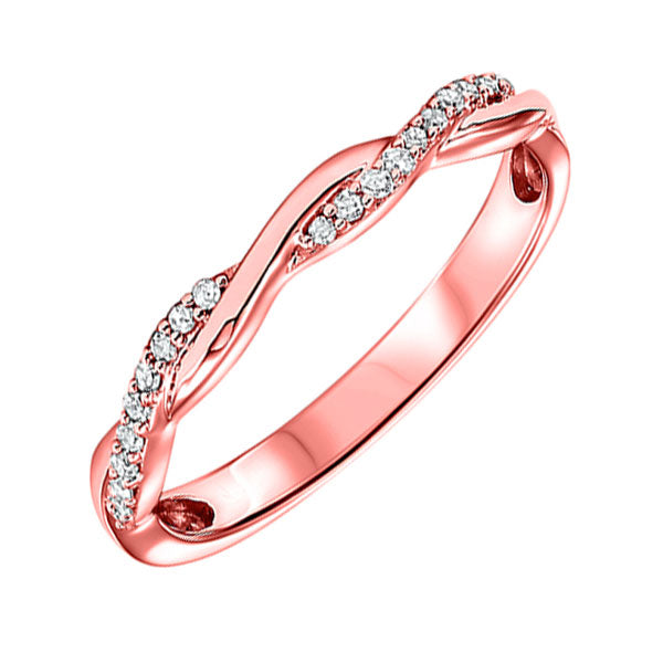 10Kt Rose Gold Diamond 1/10Ctw Ring