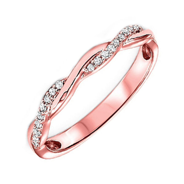 14Kt Rose Gold Diamond 1/10Ctw Ring