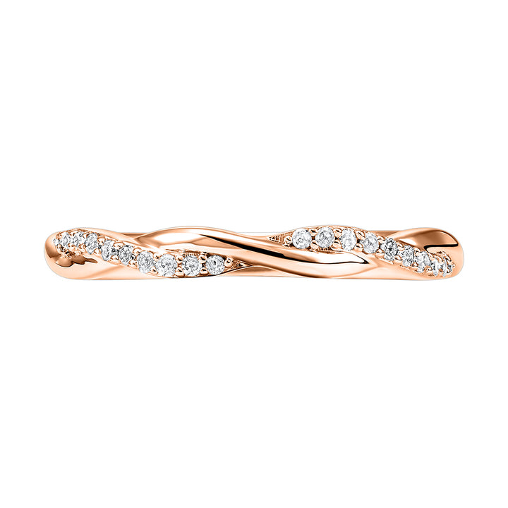 14Kt Rose Gold Diamond 1/10Ctw Ring