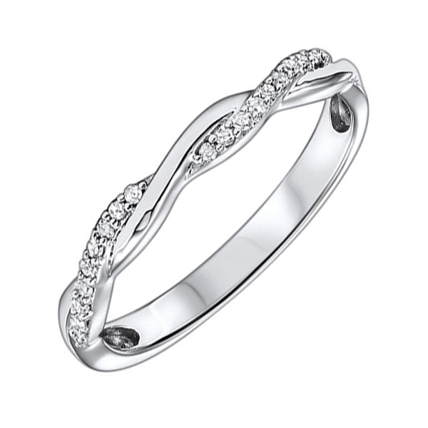 14Kt White Gold Diamond 1/10Ctw Ring