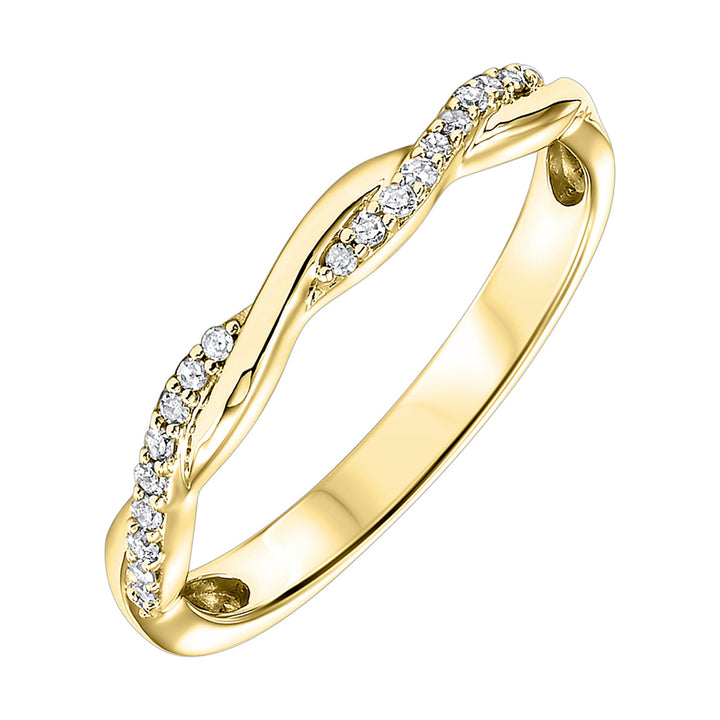 14Kt Yellow Gold Diamond 1/10Ctw Ring