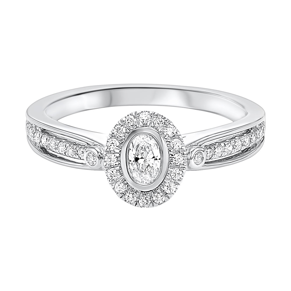 14Kt White Gold Diamond 1/3Ctw Ring