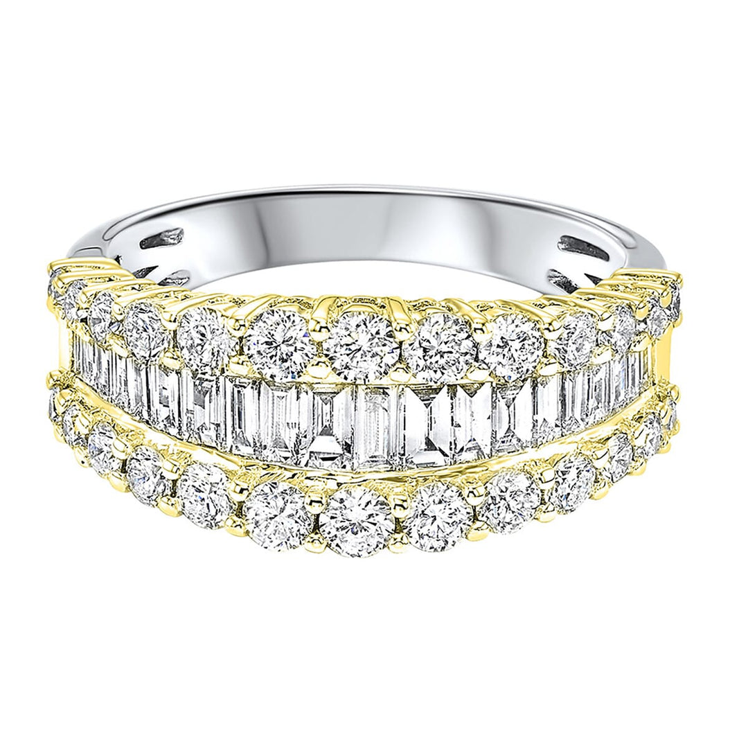 14Kt White Yellow Gold Diamond 1Ctw Ring