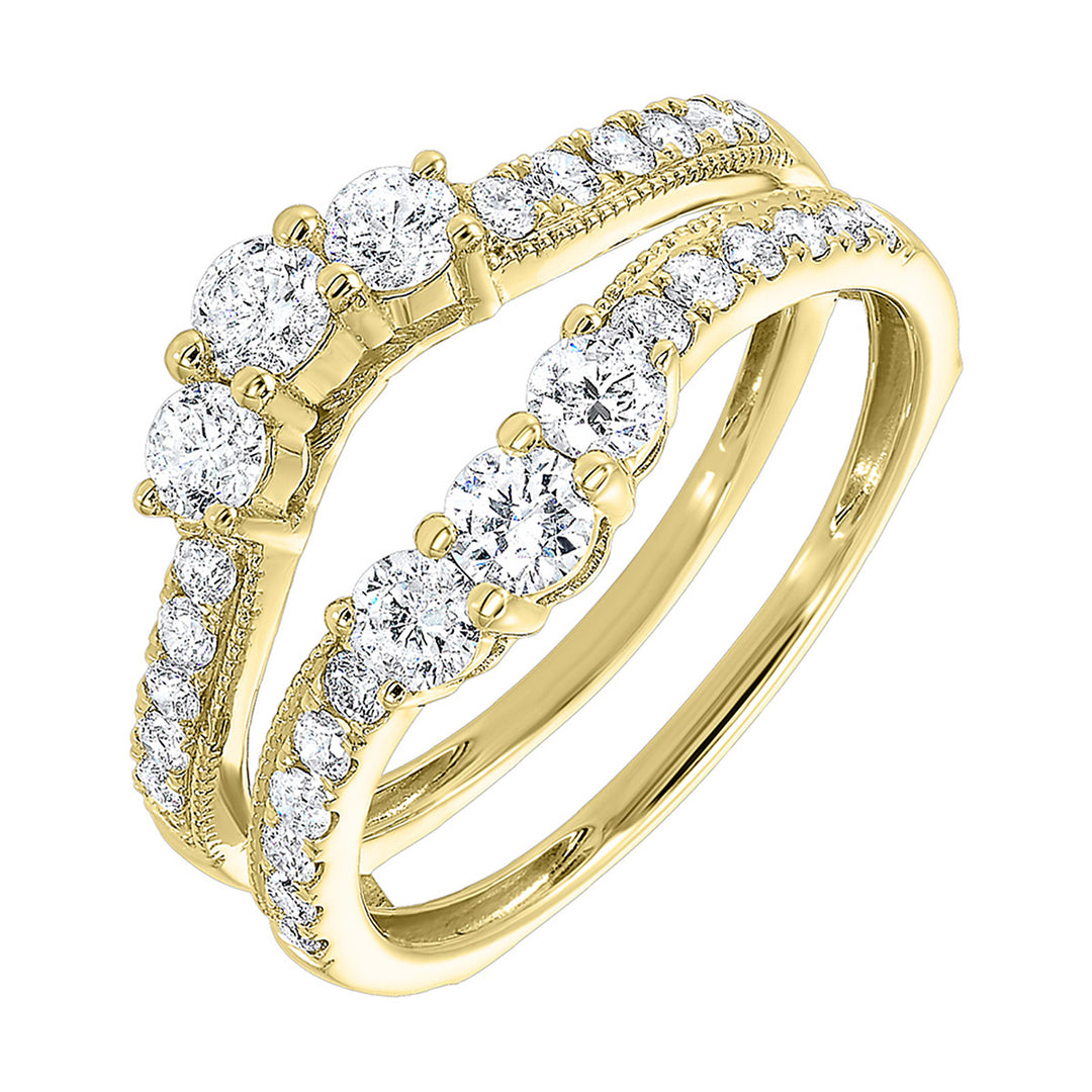14Kt Yellow Gold Diamond 1Ctw Ring
