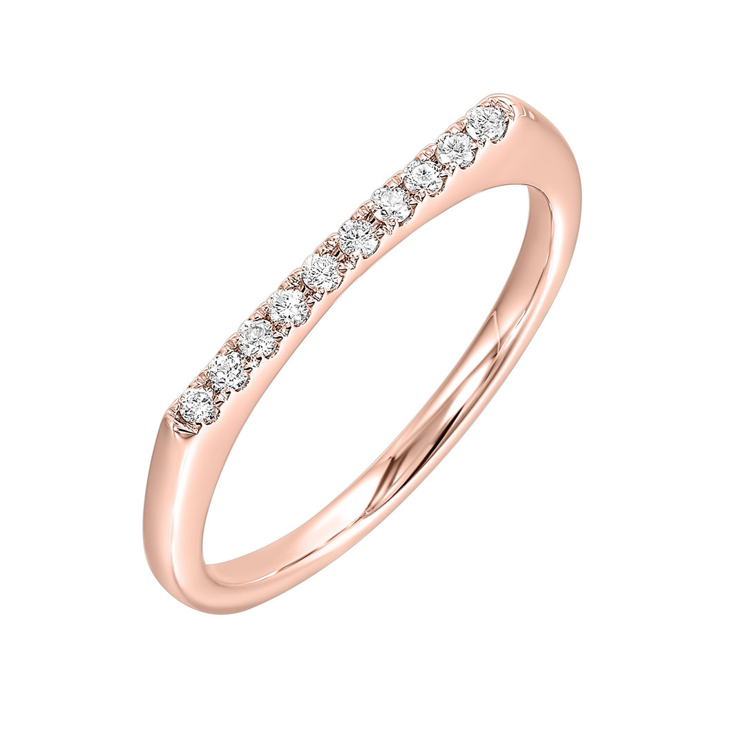 14Kt Rose Gold Diamond 1/10Ctw Ring