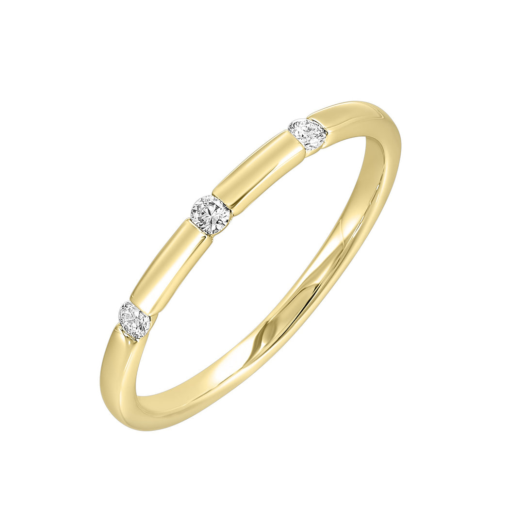 14Kt Yellow Gold Diamond 1/12Ctw Ring
