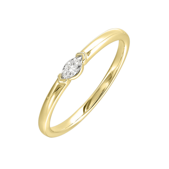 14Kt Yellow Gold Diamond 1/12Ctw Ring
