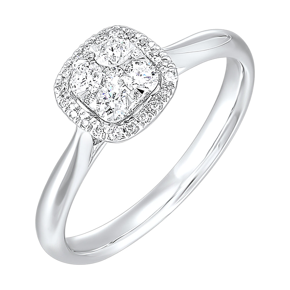 14Kt White Gold Diamond 1/3Ctw Ring