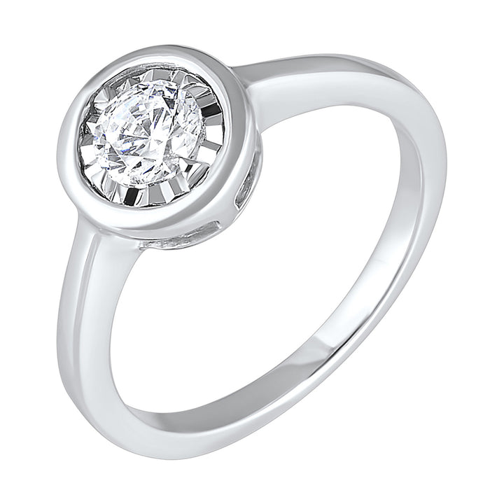 14Kt White Gold Diamond 1/10Ctw Ring