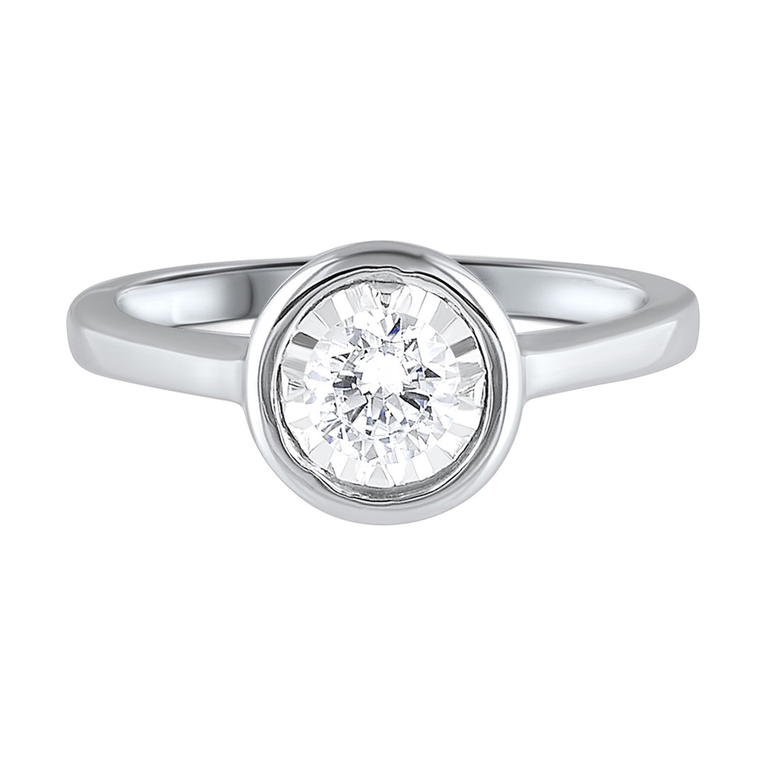 14Kt White Gold Diamond 1/10Ctw Ring