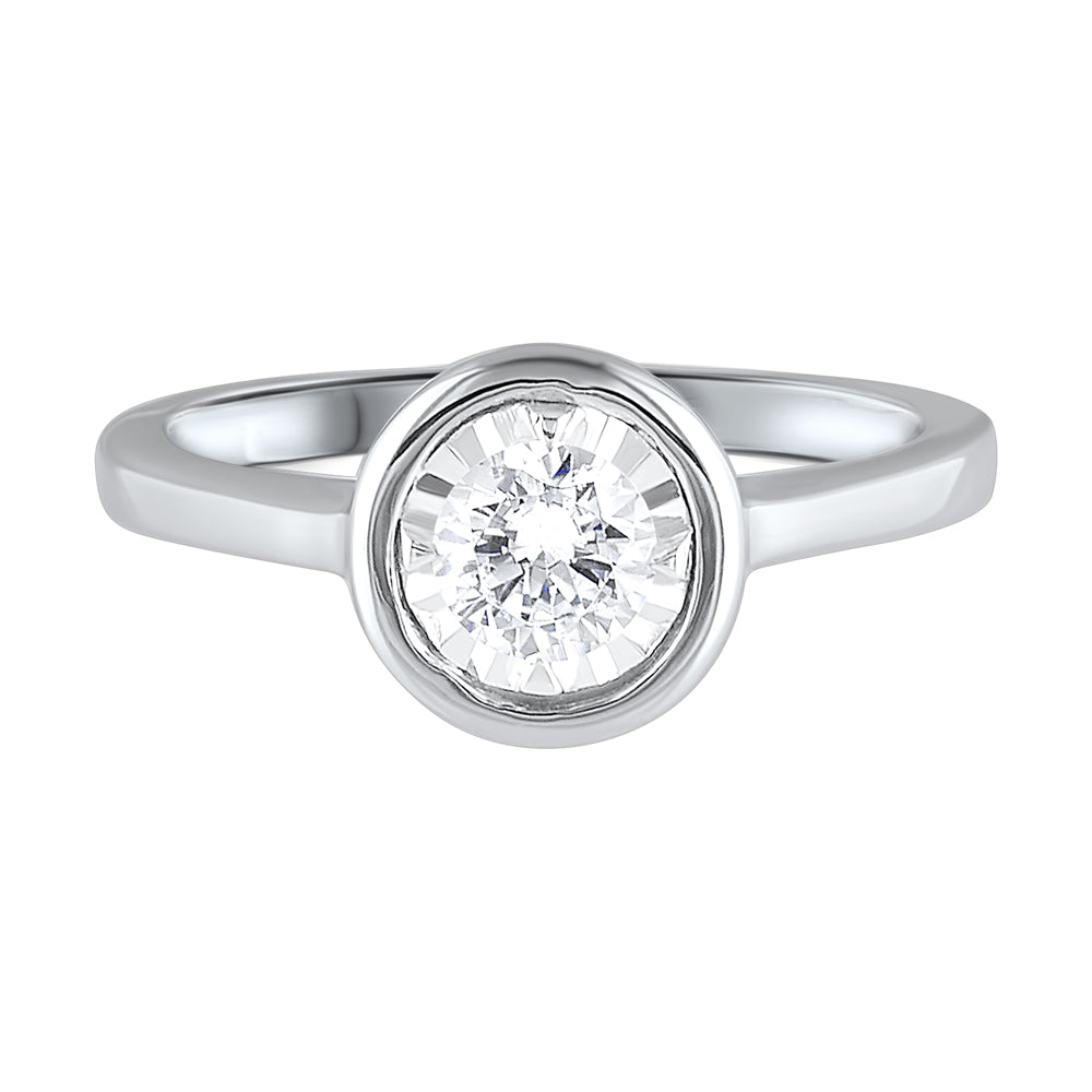 14Kt White Gold Diamond 1/6Ctw Ring