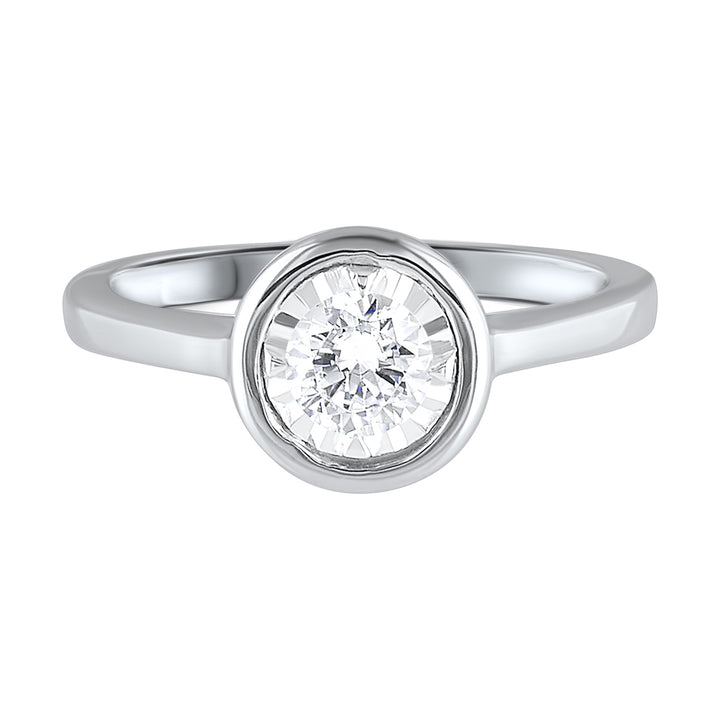 14Kt White Gold Diamond 1/6Ctw Ring