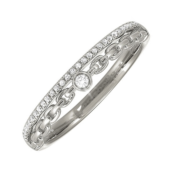 14Kt White Gold Diamond 1/10Ctw Ring