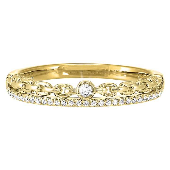 14Kt Yellow Gold Diamond 1/10Ctw Ring