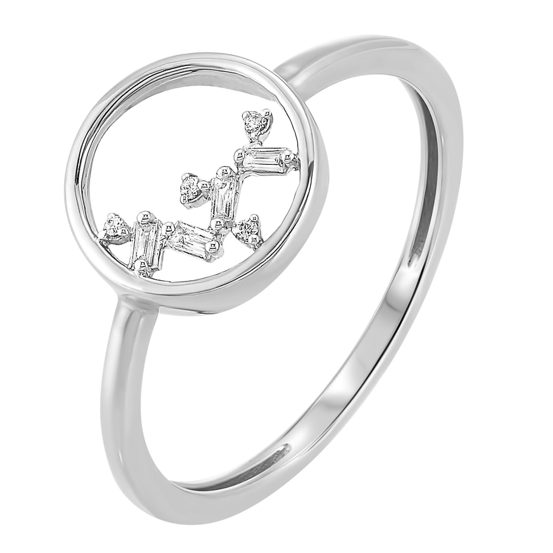 14Kt White Gold Diamond 1/25Ctw Ring