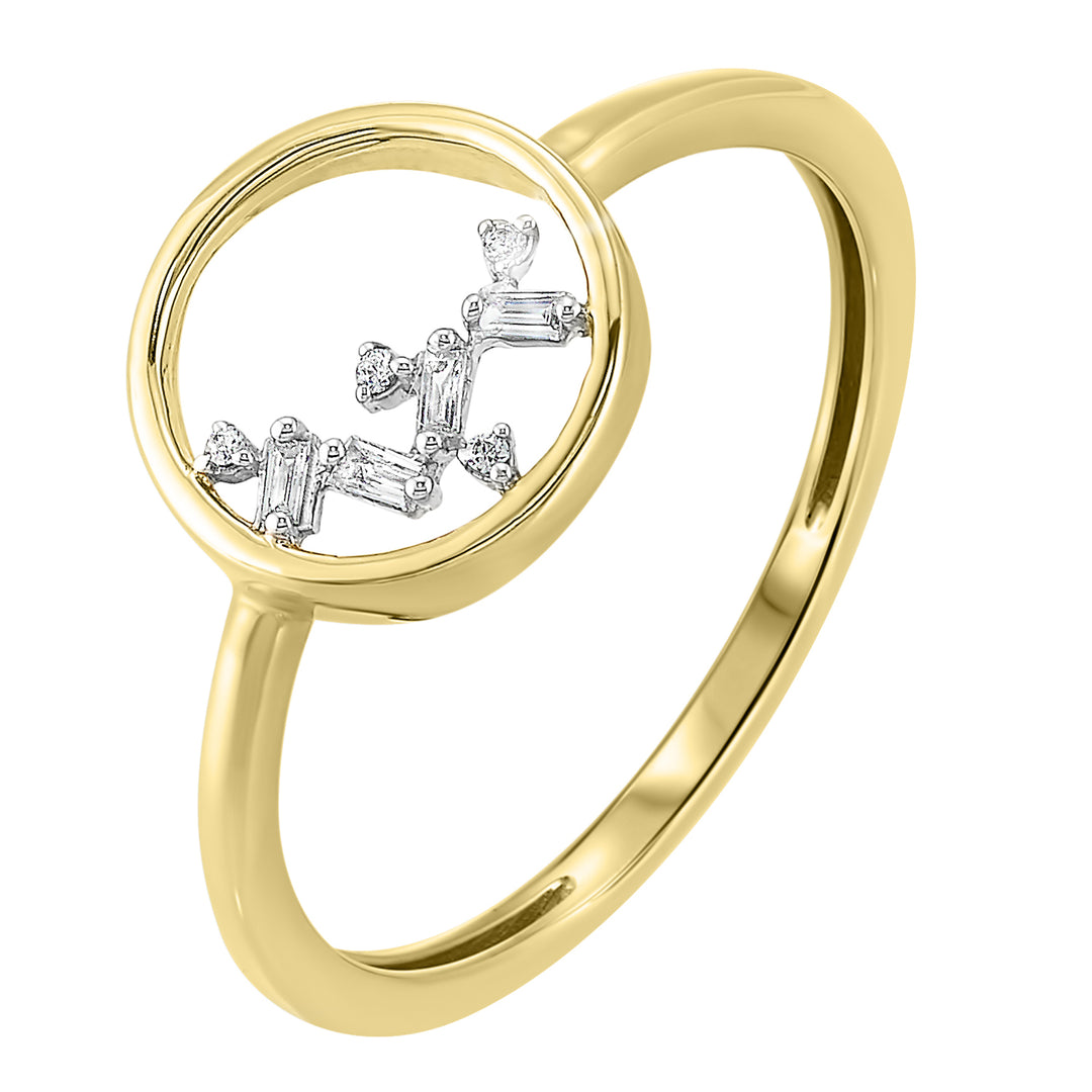 14Kt Yellow Gold Diamond 1/25Ctw Ring