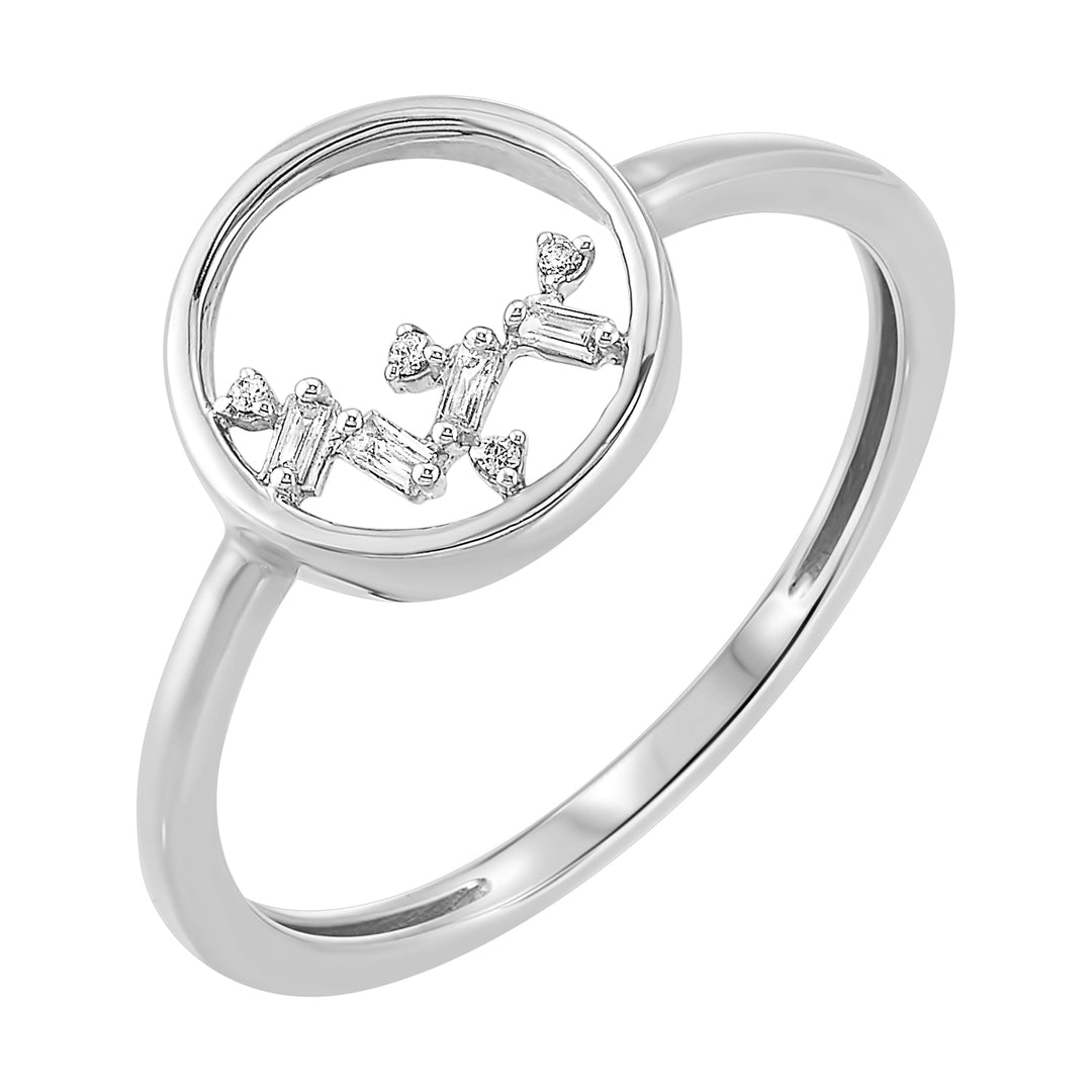 14Kt White Gold Diamond 1/25Ctw Ring