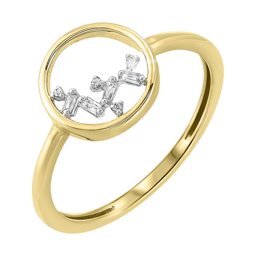 14Kt Yellow Gold Diamond 1/25Ctw Ring