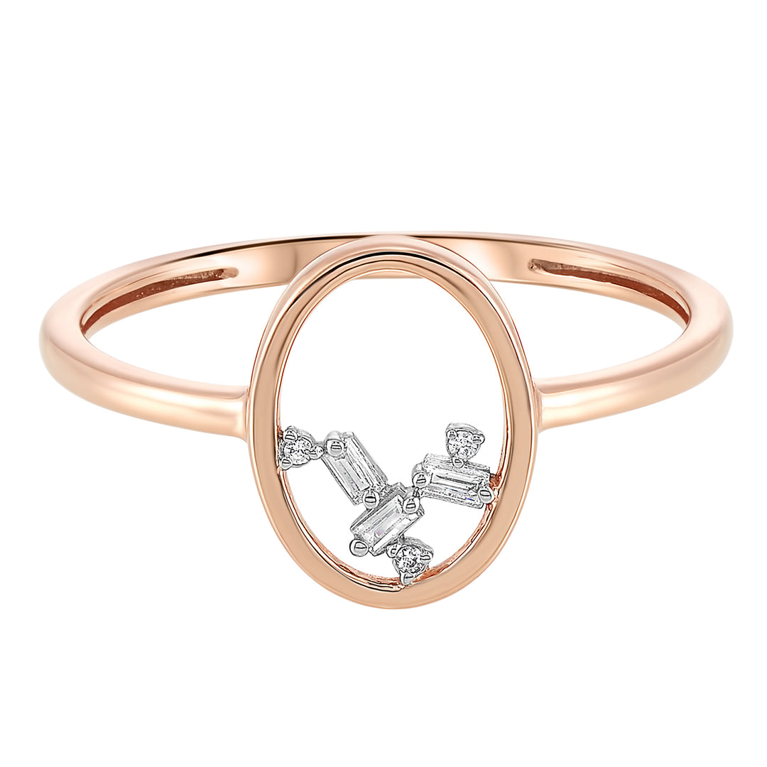 14Kt Rose Gold Diamond 1/50Ctw Ring