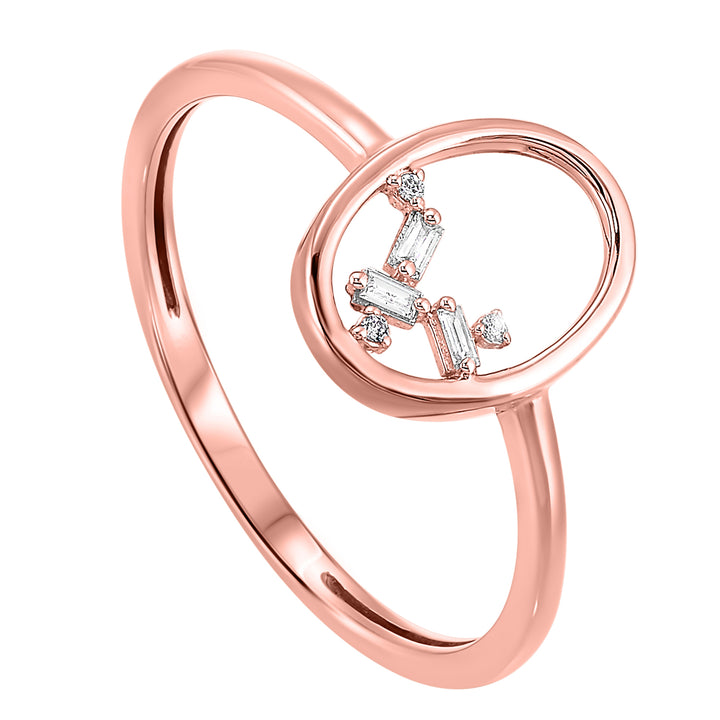 14Kt Rose Gold Diamond 1/50Ctw Ring